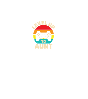 Level Up Aunt minta fekete pólón