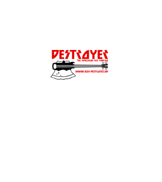 Destroyer - Fekete minta fehér pólón