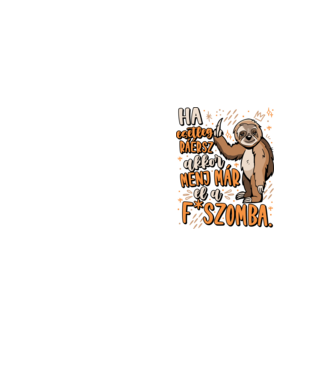 Menj a fszomba lajhár minta neonsárga pólón