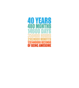 40 years of being awesome minta fekete pólón