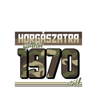 Horgászatra születve - 1970 minta fehér pólón