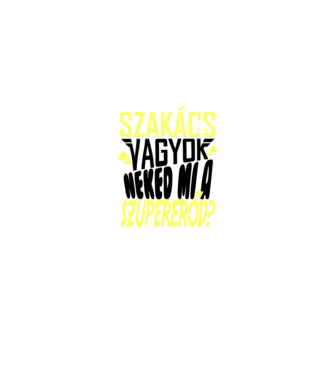 Szuperhős szakács minta fekete pólón
