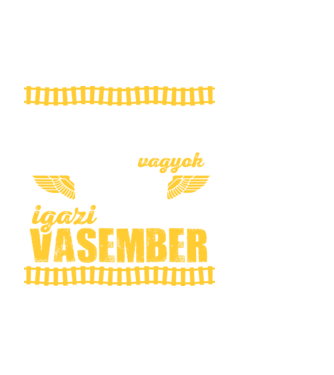 Vasutas vagyis igazi vasember minta fekete pólón