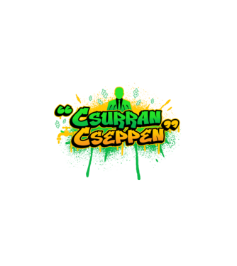 Csurran Cseppen graffiti minta fehér pólón