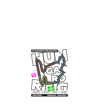 Hungaroring 2025 minta fehér pólón