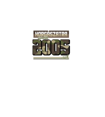 Horgászatra születve - 2005 minta fekete pólón