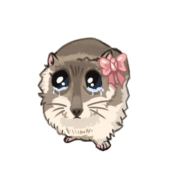 Sad coquette hamster meme minta fehér pólón