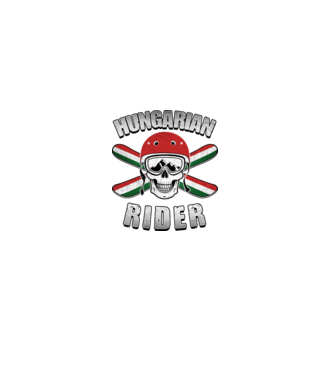 hungarian rider clean minta fekete pólón