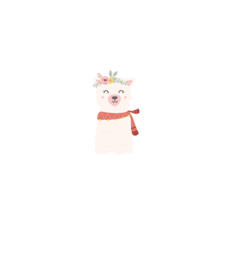 Baby lama minta halványlila pólón