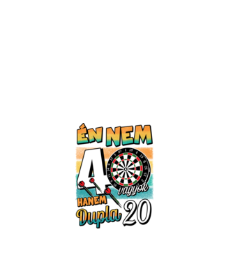 Darts Szülinap 40 éves minta fehér pólón