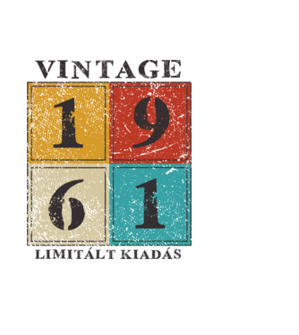 vintage_1961_limitált minta világoskék pólón