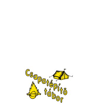 csapatépítő tábor minta piros pólón