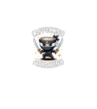 Cappuccino Assassino minta fekete pólón