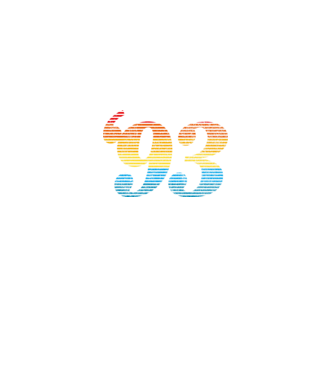 Retro születésnap 1993 minta fehér pólón