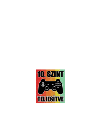 10 szint teljesítve retro gamer minta sötétkék pólón
