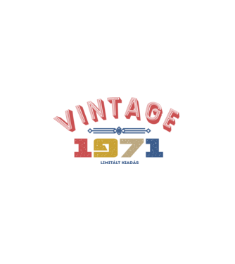 vintage 1971 minta fehér pólón