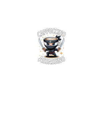 Cappuccino Assassino minta királykék pólón