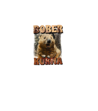 BOBER wombat minta fekete pólón