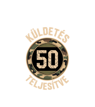 Küldetés teljesítve 50 minta fehér pólón