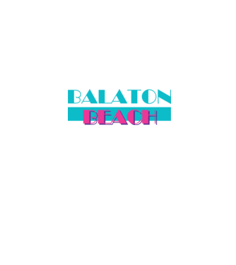Balaton beach Miami style minta sötétkék pólón