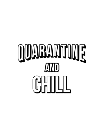 Quarantine and chill minta piros pólón