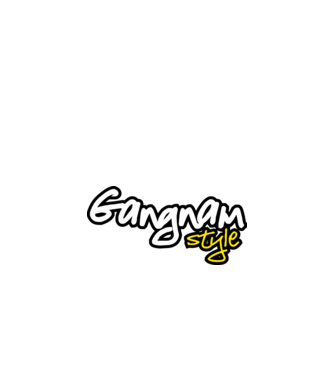 Gangnamstyle minta fehér pólón