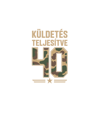Küldetés teljesítve 40 minta fehér pólón