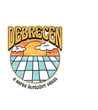 Debrecen a napba öltözött város minta fehér pólón
