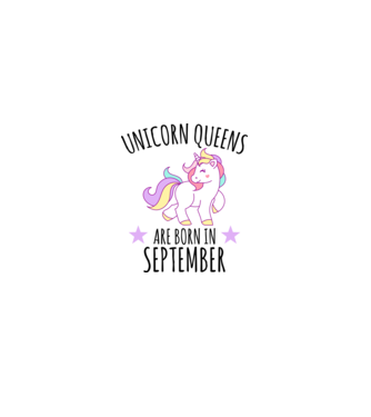 Unicorn queens are born in - September minta fehér pólón