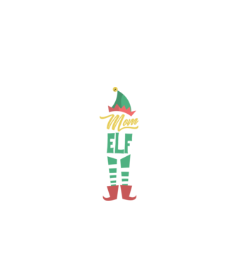 Elf family mom minta fekete pólón