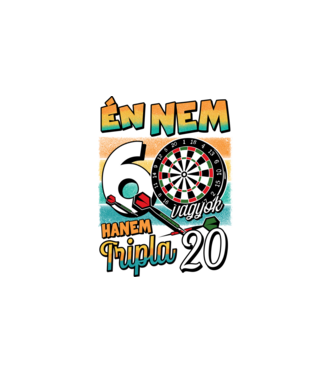 Darts Szülinap 60 éves minta fehér pólón