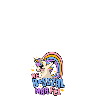Ne bsszál fel unikornis minta fehér pólón