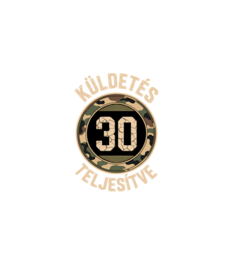Küldetés teljesítve 30 minta fekete pólón