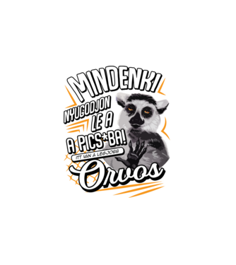 Itt van a legjobb Orvos minta fehér pólón