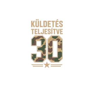 Küldetés teljesítve 30 minta fekete pólón