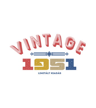 vintage 1951 minta fehér pólón