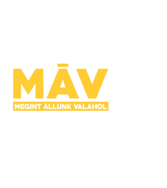 MÁV már megit állunk valahol minta sötétkék pólón
