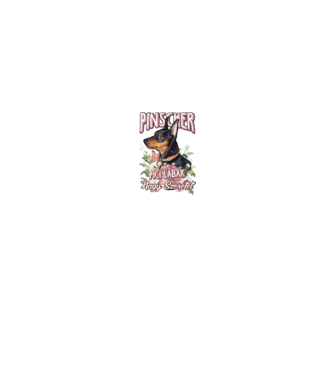 FLORAL DOGGO pinscher  minta fehér/piros pólón