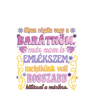 Régi barátnők minta fehér pólón
