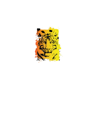 Tigris minta fehér pólón