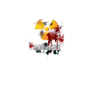 Radioactive minta fehér pólón