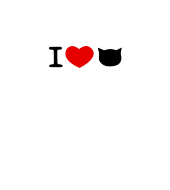 I love cica minta fehér pólón
