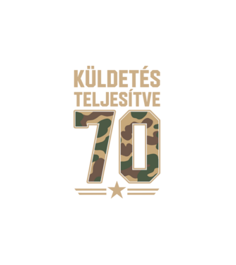 Küldetés teljesítve 70 minta fehér pólón