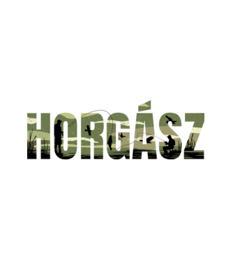 HORGÁSZ minta fehér pólón