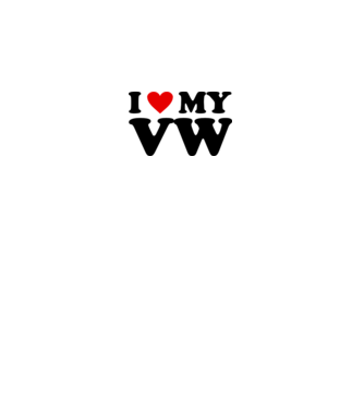 vwlove minta fehér pólón