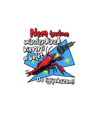 Rák interjún minta fehér pólón