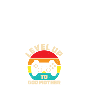 Level Up Godmother minta fekete pólón