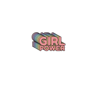 Girl power minta szürke pólón