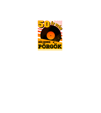 50 év után még mindig pörgök minta királykék pólón