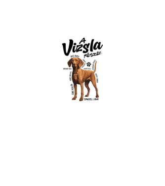 Vizsla részei minta fehér pólón
